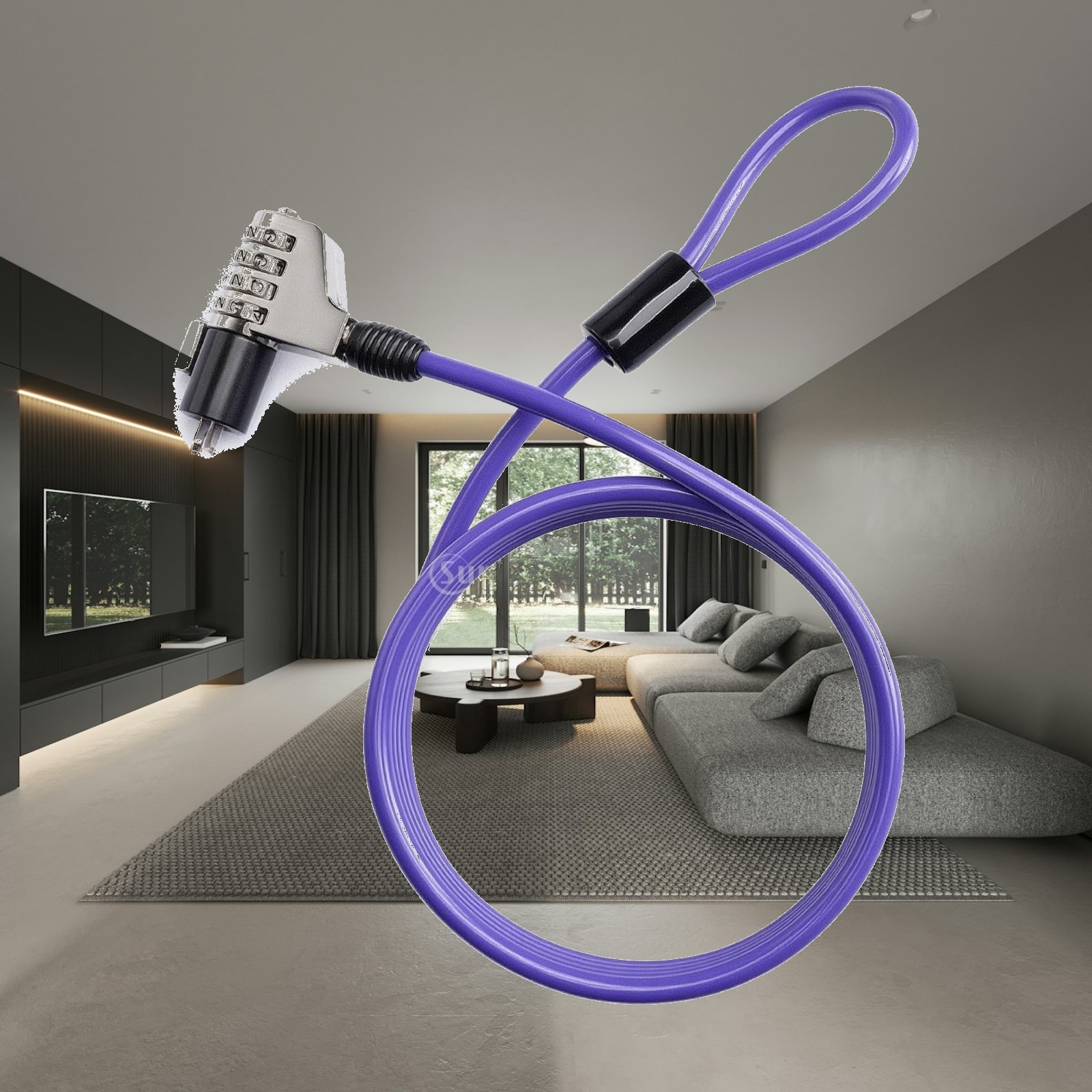 Cable Lock Flexible - Cadeado de combinação sem chave para