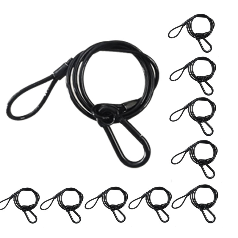 10 pçs/lote preto 3mm * 70cm c - Cable Lock Flexible avaliação e preço